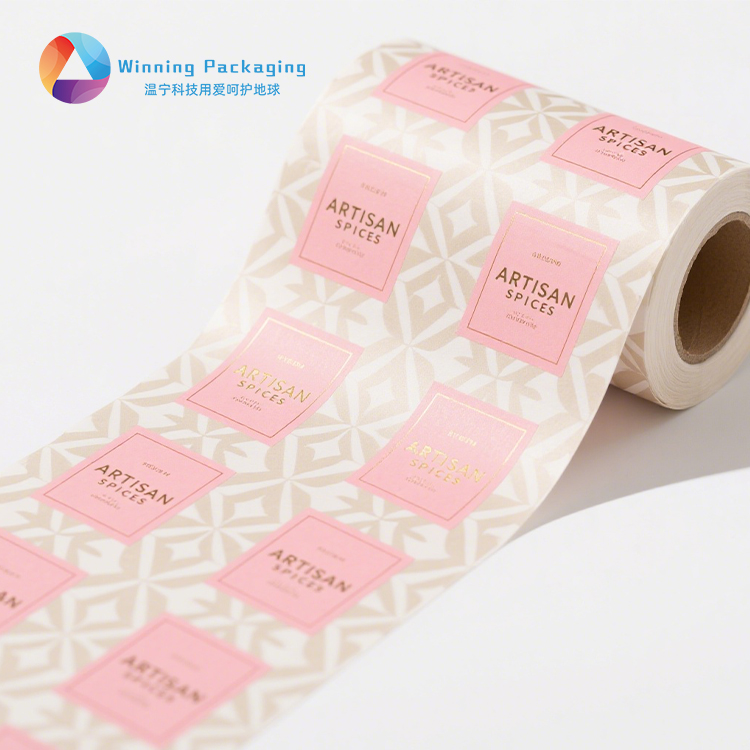 Packaging Mylar Customized Labels Compostable Printed Chips China Glossy Flexible Lamination Design Finish Window pet Film Roll