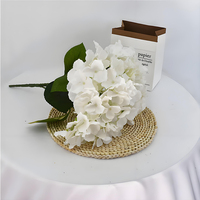 Bunga Hydrangea Sutra Simetris Indah, Bunga Buatan Gaya Eropa untuk Dekorasi Acara Natal, Pajangan Toko Ritel-Pabrik