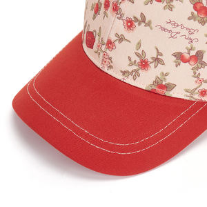 Nouvelle Collection Printemps-Été : Casquette de Baseball Rouge en Coton à 6 Panneaux avec Fermeture Magique pour Enfants – Casquette de Sport et Chapeau de Soleil pour Filles - Product Image 4