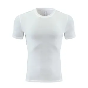 Toptan spor eğitimi Slim Fit spor erkek atletik T Shirt spor Unisex düz özel artı boyutu koşu spor t-shirt