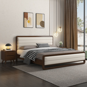 Nordic Solid Wood Bed 1.8m Double Storage Bed Modern Minimalist Bedroom Furniture - Product Image 3
