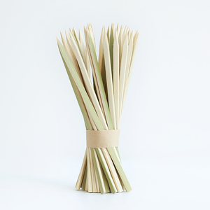 Palos de pincho de bambú plano barbacoa de bambú precio barato desechable respetuoso con el medio ambiente - Product Image 6