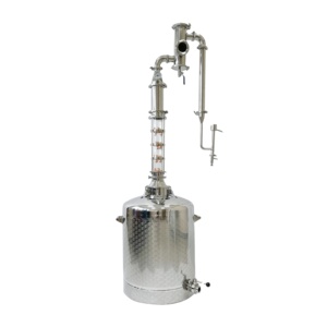 INOX Graham condenseur + Décanteur + Thermomètre | Verrerie De Laboratoire | Radiateur de
