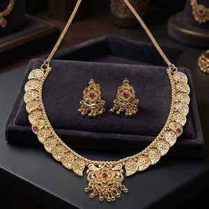 Wholesale Fashion 14K 18K 24K Gold Filled Jewelry, Forming Necklaces, Traditional Floral Design Jewelry, Brass Gold Jewelry Set. - Product Image 1