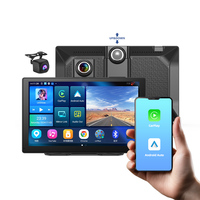 Écran intelligent portable pour voiture 9 pouces Android 14 Carplay Android Auto Octa Core GPS Navigation Double tableau de bord 1 an