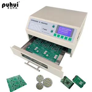 Puhui T-962 SMT Infrared IC Heater wave soldering Reflow Oven desktop LED reflower Small oven t-962