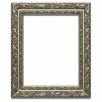 Cadre photo de luxe 4530 en bois argenté antique, moulure de 45 mm de large, cadre en pin sculpté orné pour peinture à l'huile, vente en gros