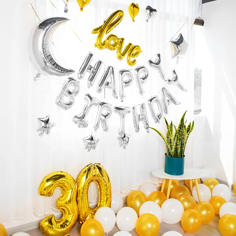 30 Jaar Oude Happy Birthday 16 Inch Brief Folie Ballonnen Gelukkige Verjaardag Party Muur Decor Ballons Globos Set