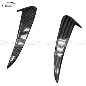 คาร์บอนไฟเบอร์ ช่องระบายอากาศด้านข้าง คานาร์ด ลิปสปลิตเตอร์กันชนหลัง สำหรับรถยนต์เมอร์เซเดสเบนซ์ W205 C-Class C300 C43 C63 - Product Image 3