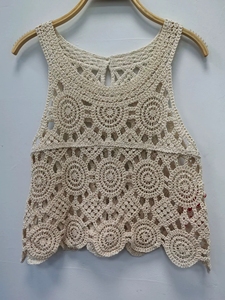 <span class=keywords><strong>Gilet</strong></span> pull <span class=keywords><strong>sans</strong></span> manches en laine pour <span class=keywords><strong>femme</strong></span>, style vintage, motif floral tissé, avec broderie 3D, style court - Product Image 1