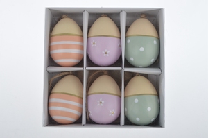 S/6 7CM DIY Craft <strong>Easter</strong> Hanging Chicken <strong>Egg</strong> Feather Ornament <strong>Plastic</strong> Festival <strong>Eggs</strong> - Product Image 6