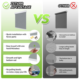 ZSTARR Child Safe Cordless Roller <strong>Blinds</strong> No Dangling <strong>Cords</strong> - Product Image 2