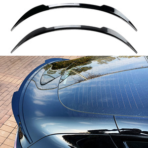 Tesla Model 3 Rear Trunk Spoiler Wing Piano Black Carbon Fiber Texture ABS Material 3m Tape Installation - Product Image 1