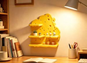 Estante de Pared con Diseño de Queso, Impresión 3D, Servicio de Impresión 3D FDM Personalizado para Decoración del Hogar, Modelo de Juguete, Personalización Multicolor - Product Image 1