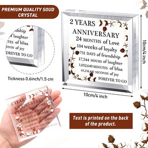 Regalos para mamá, placa de cristal, refranes grabados, te amo realmente, regalo de cristal especial para cumpleaños, día de la madre - Product Image 3