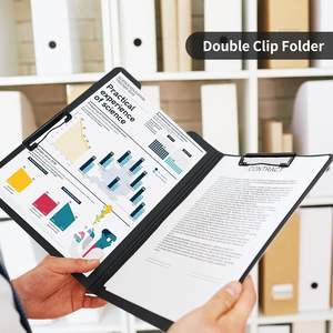 360 ° Porte-documents avec pince double à profil bas en plastique pour enseignants et étudiants, fournitures <span class=keywords><strong>de</strong></span> bureau - Product Image 6