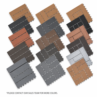 Dalles de terrasse antidérapantes en WPC, dalles de terrasse composites à emboîtement DIY, revêtement de sol extérieur imperméable pour jardin, patio, parc