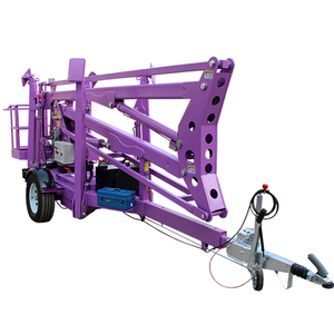 200kg Công suất 12M 14m Trailer gắn kính thiên văn bùng nổ Nâng Nền tảng thủy lực điện khí kép nâng cao jack để bán - Product Image 6