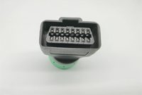 Adaptateur robuste pour automobile J1939 Type 2 vert 9 broches vers connecteur femelle OBD2 J1962 16 broches pour faisceau de câblage de camion