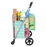 Chariot pliant de chariot de magasin 45KGS glissant l'usine portative faite sur commande pour des supermarchés emploient le tube carré de voiture de fil