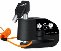 Antivol de disque de moto en acier allié 110 dB avec alarme, câble de rappel étanche de 7 mm pour scooter et vélo