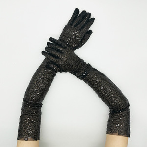 Vente Flash : Gants Longs à Paillettes de Haute Qualité, Manches Élégantes Scintillantes pour Soirée, Robe de Fête, Cosplay, Cadeau pour <span class=keywords><strong>Femme</strong></span> - Product Image 1