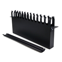 Gestion des câbles 19 pouces en métal 1U 12 ports avec boîte inférieure de stockage de 21cm de profondeur