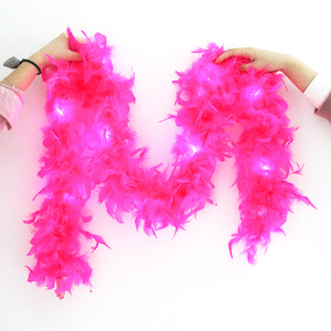 <span class=keywords><strong>Bar</strong></span> fiesta evento proveedor de luz Led blanco <span class=keywords><strong>Boa</strong></span> de plumas para dama de honor de boda - Product Image 1