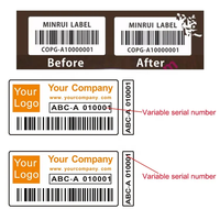 Autocollants en vinyle adhésif acrylique à séquence personnalisée Rouleau d'autocollants à code-barres imprimés Numéro de série Emballage Étiquettes Étanches Anti-effraction