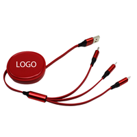 Cable de Datos de Carga Rápida 3 en 1, Cable USB Extensible Personalizado con Carga Segura para Múltiples Dispositivos