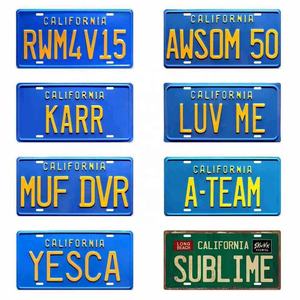 Placa de <span class=keywords><strong>Matrícula</strong></span> de Aluminio Vintage Personalizada de 12 x 6 Pulgadas, Decoración de Pared Metálica con Logotipo Impreso para Decoración de Automóviles, Tendencia 2026 - Product Image 5