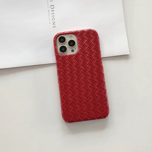 Étui de téléphone à motif tissé Lumei pour <span class=keywords><strong>iPhone</strong></span> 16 15 14 13 12 Pro <span class=keywords><strong>Max</strong></span> <span class=keywords><strong>14pro</strong></span> antichoc PU + PC couverture arrière - Product Image 3