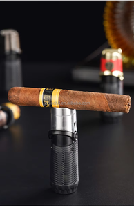 Briquet torche JOFI de haute qualité avec logo personnalisé, 3 jets de butane, quatre flammes, rechargeable, cadeaux d'affaires avec poinçon à cigares - Product Image 6
