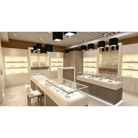Solution de Vitrine Personnalisée ODM/OEM pour Magasin de Bijoux de Luxe Beige et Marron, Conception Complète de Boutique, Fabricant Fournisseur pour les Entreprises Fortune 500