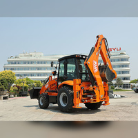 Backhoe Loader Excavator Loader untuk Konstruksi Jalan, Mesin Mingyu Dua-dalam-Satu Tersedia di Stok