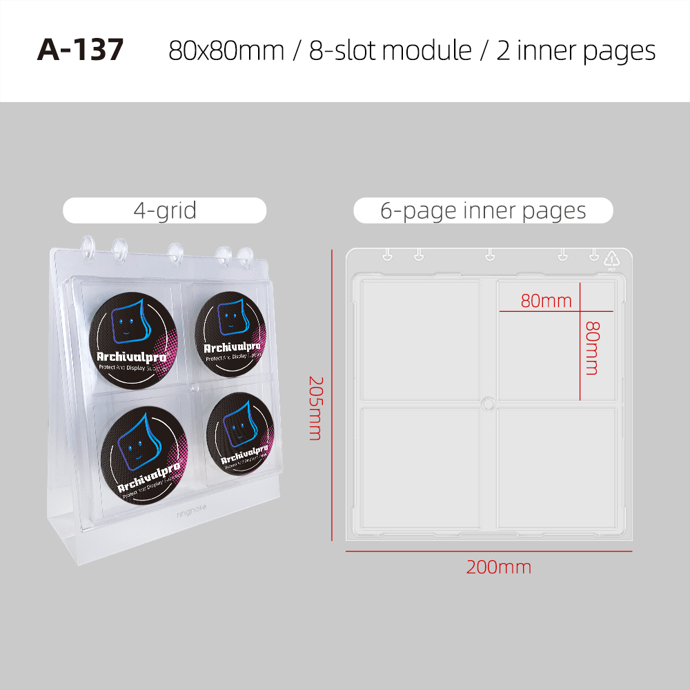 80x80mm - 4 pocket - 2 pages