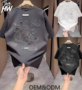 T-shirt Streetwear Uomo Heavyweight Cyber-Punk Personalizzata Sostenibile <span class=keywords><strong>Tech</strong></span> OEM Ingrosso Collezione 2026 - Product Image 1