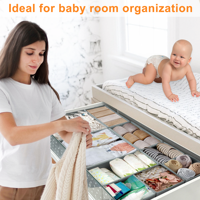12 pièces gris tissu tiroirs motif étoile pliable sous-vêtements stockage vêtements organisateur chambre en plastique métal usage domestique
