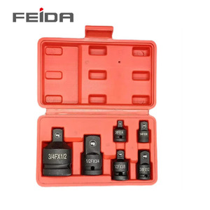 Set Adaptor Konverter Soket Impact FEIDA OEM 1/4" 3/8" 1/2" 3/4" dengan Kemasan Kotak Keras dari Baja Chrome Vanadium - Product Image 1