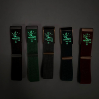 Correa de Reloj de Nailon Duradera con Patrón de Silicona Luminosa Personalizada de Bandjoy, Correas Transpirables para Whoop 5.0 MG