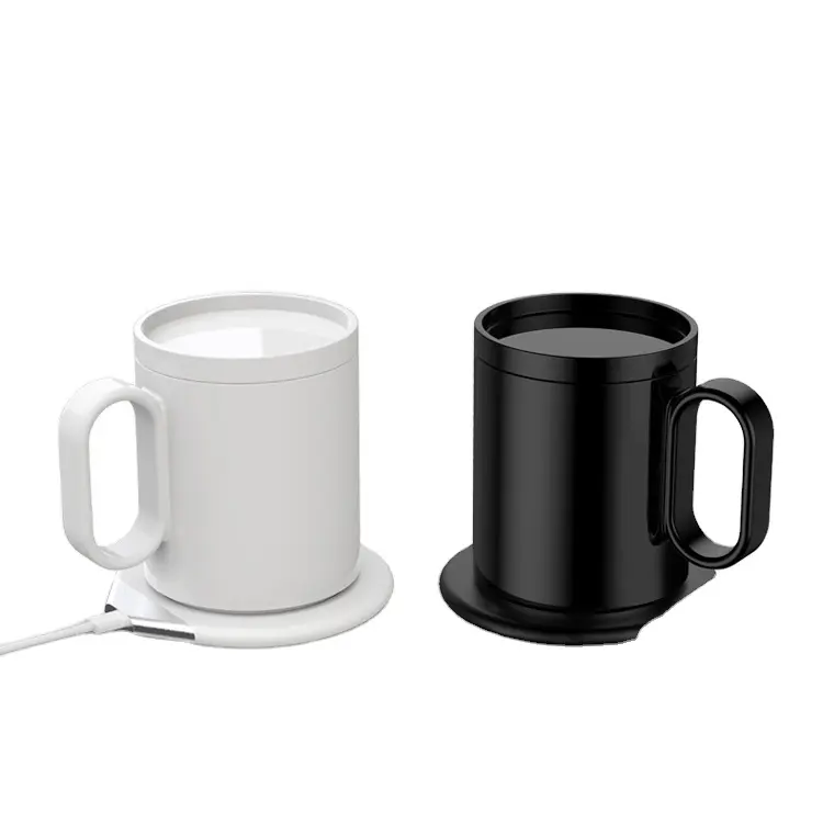 Special New Year gift Smart mug warmer wireless heated coffee cup 55 degrees thermostatic mug with wireless charger