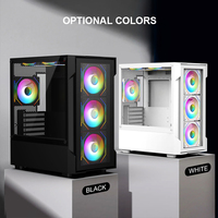 Usine OEM verre trempé Gaming Pc Case M-ATX/ITX USB3.0 Mid Tower Chassis RGB CPU Cabinet Computer Case