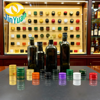 Etiquetas Personalizadas para Botellas de Aceite de Oliva, Tapas de Aluminio de Grado Alimenticio con Parte de Plástico