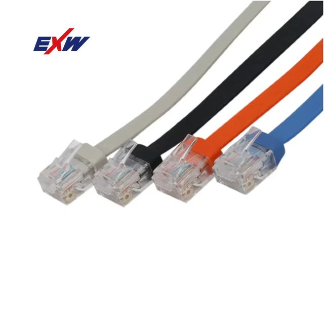 EXW OEM Factory Available in Multiple Lengths Tangle-Free Routing Cat5e Cat6 Telephone Patch Cable Flat Cable