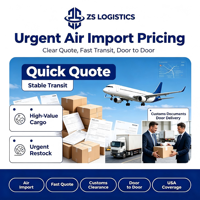 Service Urgent Air+Express DDP Clé en main Dédouanement porte-à-porte Fret de commerce général de grande valeur Assurance fret US ZS