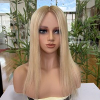 Topper capillaire européen en filet à clipser pour cheveux clairsemés et perte de cheveux, léger et respirant, avec base en soie naturelle pour femmes