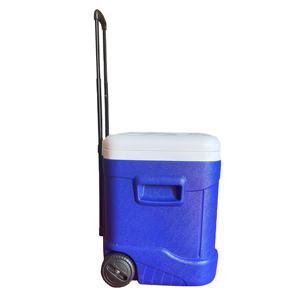 Custom Outdoor 55L Large Capacity Camping Fishing Cool Box with Wheels Pull <b>Rod</b> Portable Outdoor Cooler Box - Product Image 2