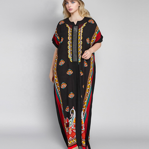 Neues Lässiges Loses Bedrucktes Heißes Diamant-Nigerianisches Mode-Design Elegantes Afrikanisches Damen-Langkleid - Product Image 3