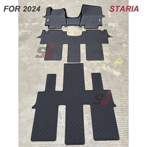 Doublures de <span class=keywords><strong>tapis</strong></span> de sol de <span class=keywords><strong>voiture</strong></span> en caoutchouc 5D personnalisées d'usine pour accessoires Hyundai Staria 2024 - Product Image 2