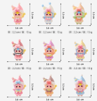 Lot de breloques DIY en résine floquée 3D, figurines de lapins pour enfants, idéales pour sacs mystères, Noël et Halloween